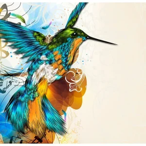 Papier peint intissé panoramique animaux marvelous bird 200×154 cm