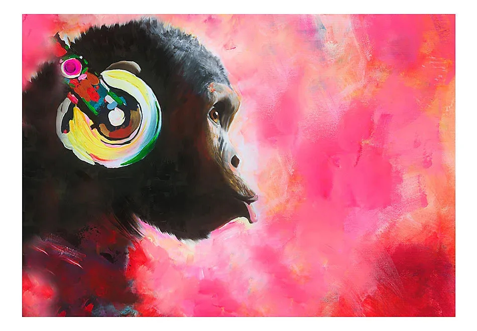 Papier peint intissé panoramique animaux music world 350×245 cm