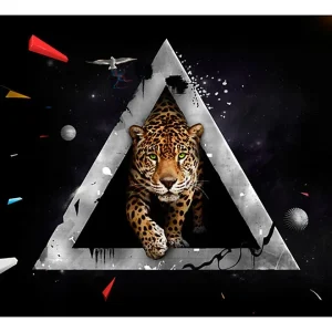 Papier peint intissé panoramique animaux vision sauvage de l’avenir 350×270 cm