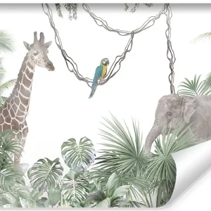 Papier Peint Intissé Photo ANIMAUX Forêt Tropicale Pour Chambre Enfants 460cm x 300cm