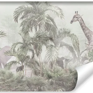 Papier Peint Intissé Photo PLANTES Tropicales Animaux Pour Salon 460cm x 300cm