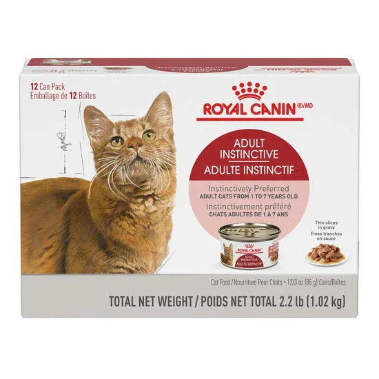 Paquet de 12 conserves en fines tranches instinctif, chat, Royal Canin