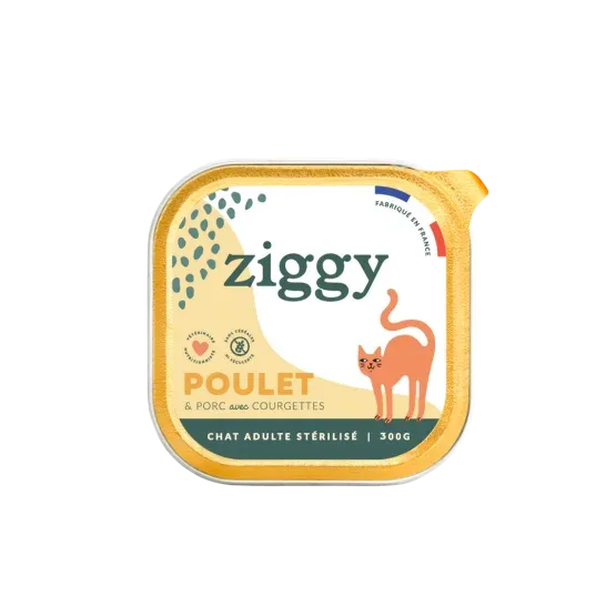 Pâtée pour chats adulte stérilisés Ziggy