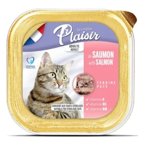 Pâtée pour chats adultes au saumon – Repas Plaisir – 100g