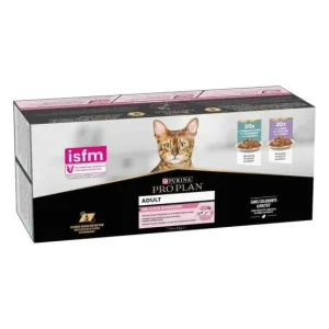 Pâtée pour chats ProPlan Cat Adult Delicate Digestion multipack dinde et poisson