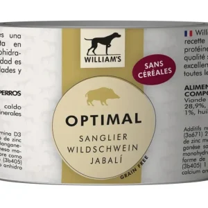 Pâtée pour chien William’s Optimal au sanglier (400 g) – William’s J’ai plus de croquettes