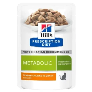 Pâtées médicalisées chats : Hill’s Feline Metabolic – 12 x 85 gr