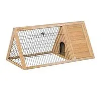 PawHut Clapier Triangulaire de Sol enclos extérieur Niche Double Porte Convient aux Lapins Poules Tortue terrestre dim. 116L x 62,2l x 52,5H cm Bois Massif pin – Comparez les prix et achetez sur