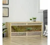 PawHut Terrarium en bois OSB pour reptiles avec porte coulissante en verre – 120 x 50 x 50 cm naturel Aosom France – Comparez les prix et achetez sur