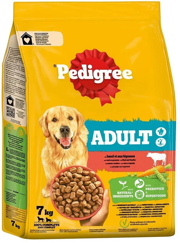 Pedigree Adult croquettes pour chien bœuf/légumes (7 kg) au meilleur prix sur fr