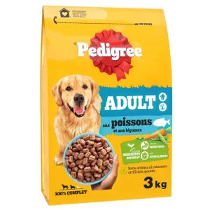 PEDIGREE Croquettes aux poissons et aux légumes pour chien adulte 3kg pas cher