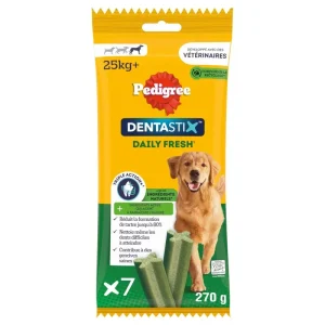 PEDIGREE Dentastix friandises batonnêts Daily Fresh hygiène dents pour grand chien 7 batonnêts 270g pas cher