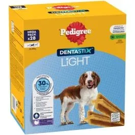 Pedigree Dentastix Light Medium 28pcs – Lamelles pour l’hygiène bucco-dentaire Chien – Nourritures pour chien Pedigree