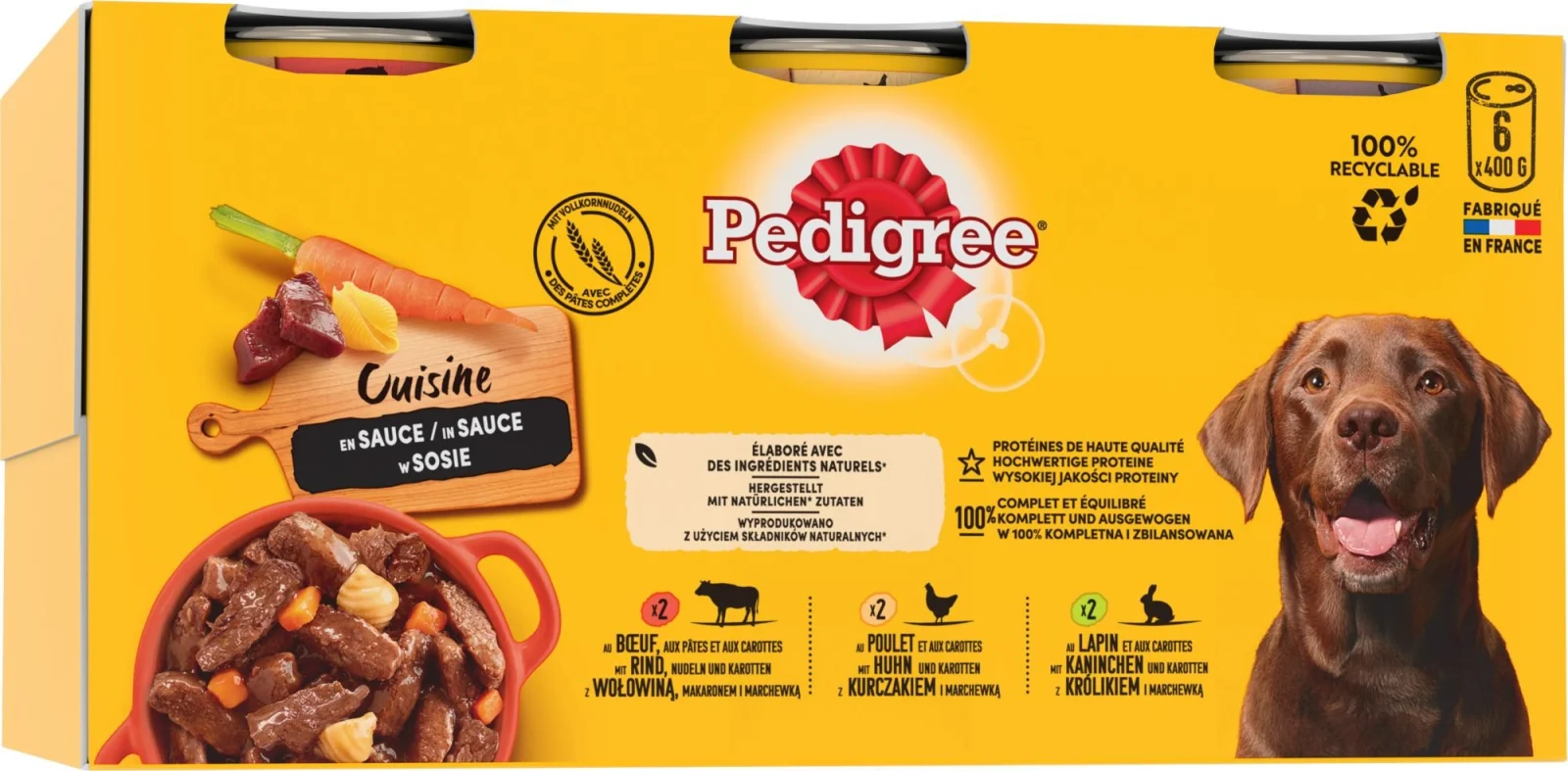 Pedigree - Pâtée Cuisine en Sauce à la Viande Pour Chien