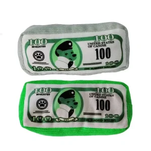 Peluche faux billets pour chien