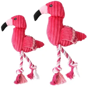 Peluche Flamant rose en corde