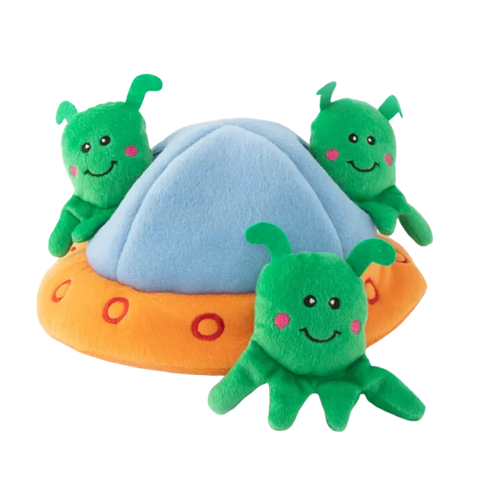 Peluche Zippy Paws burrow Vaisseau spatial, Jouet Pour Chien