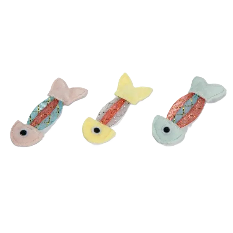 Petites peluches poisson pour chat Beeztees 430024 : Wooden Cat : accessoires personnalisés animaux
