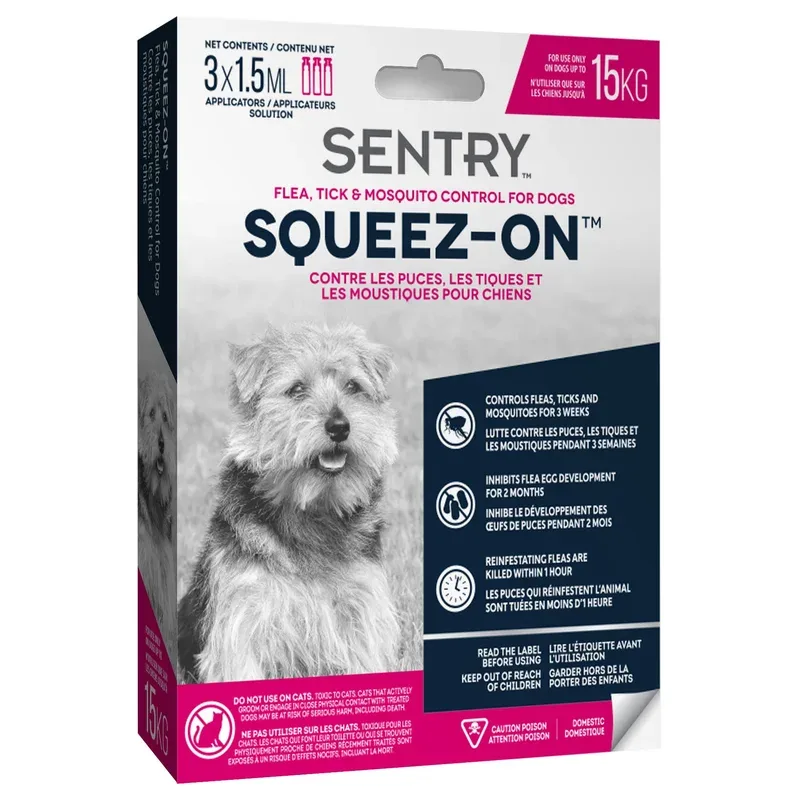 *PETRODEX SENTRY Squeez-On Chien <33lb
