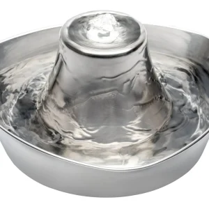PetSafe - Fontaine à Eau Seaside Inox pour Chien et Chat - 1,7L