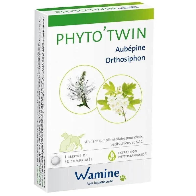 Phyto'Twin Aubépine & Orthosiphon chat, chien, NAC