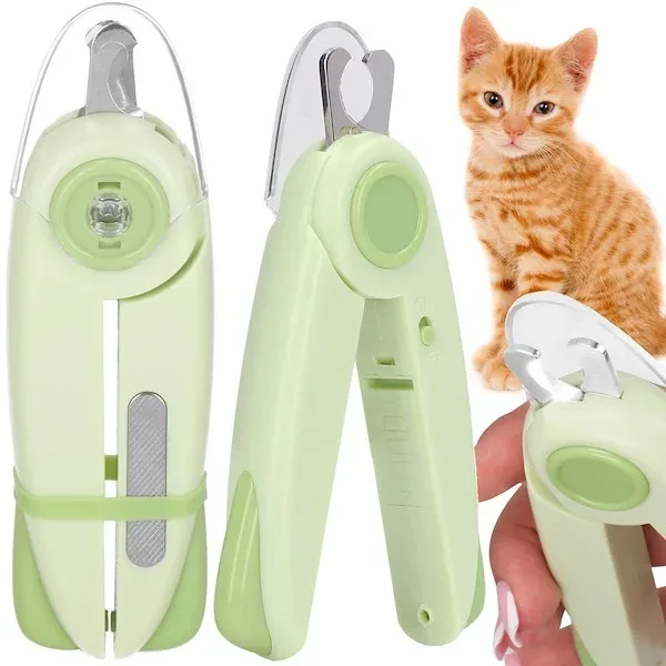 Pince à griffes pour chiens chats lapins avec éclairage LED sur les lames