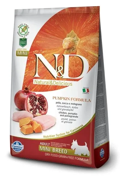 Potiron Poulet & Grenade Chien Adulte Mini (2.5 kg) – Farmina J’ai plus de croquettes