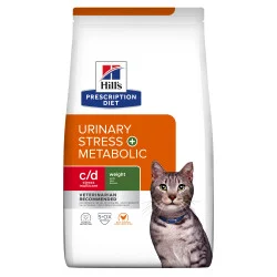 Prescription Diet c/d Urinary Stress + Metabolic croquettes pour chat au poulet