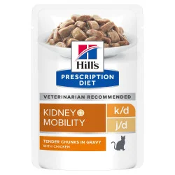 Prescription Diet k/d + Mobility sachets repas pour chat au poulet