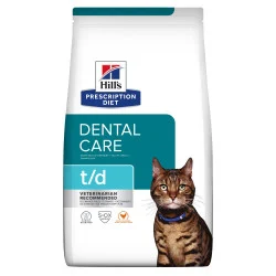 Prescription Diet t/d croquettes pour chat au poulet