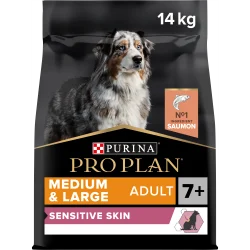PRO PLAN Chien Medium&Large Adult 7+ Sensitive Skin Saumon 14KG