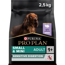 PRO PLAN Chien Sans Céréales Small&Mini Adult Sensitive Digestion Dinde 2,5kg