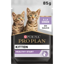 PRO PLAN Kitten HEALTHY START Dinde Sauce Pochons 85g