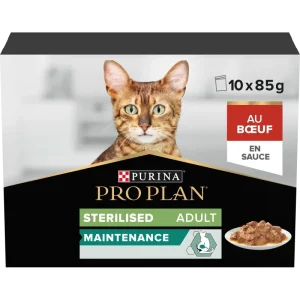 PROPLAN – Cat Sterilised Nutri Savour Bœuf en sauce