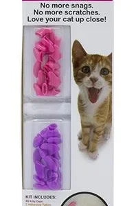 Protège-griffes pour chat, rose et mauve