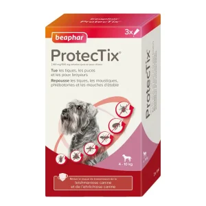 ProtexTix Chien 4 à 10 kg (3 pipettes 1 ml) – Beaphar J’ai plus de croquettes