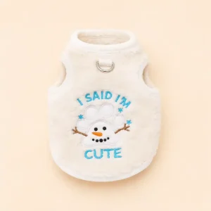 Pull à capuche neige pour petit chien