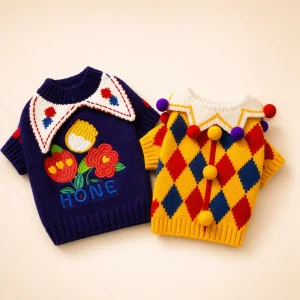 Pull Arlequin petit chien