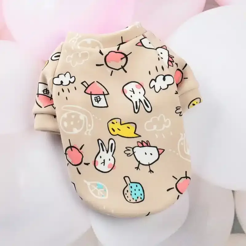 Pull spitz beige animaux