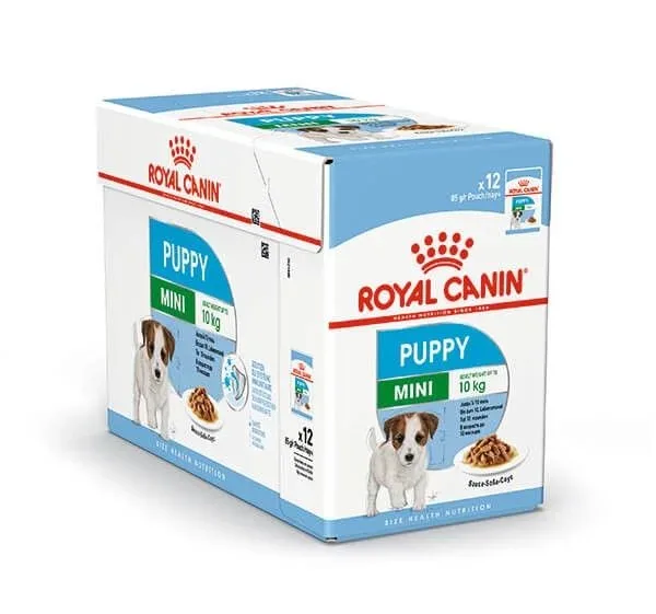 Puppy Mini « en sauce » (12 sachets 85 g) – Royal Canin J’ai plus de croquettes