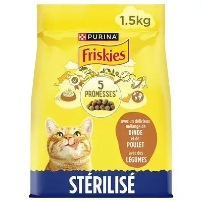 PURINA Friskies Sterilised dinde, poulet, légumes