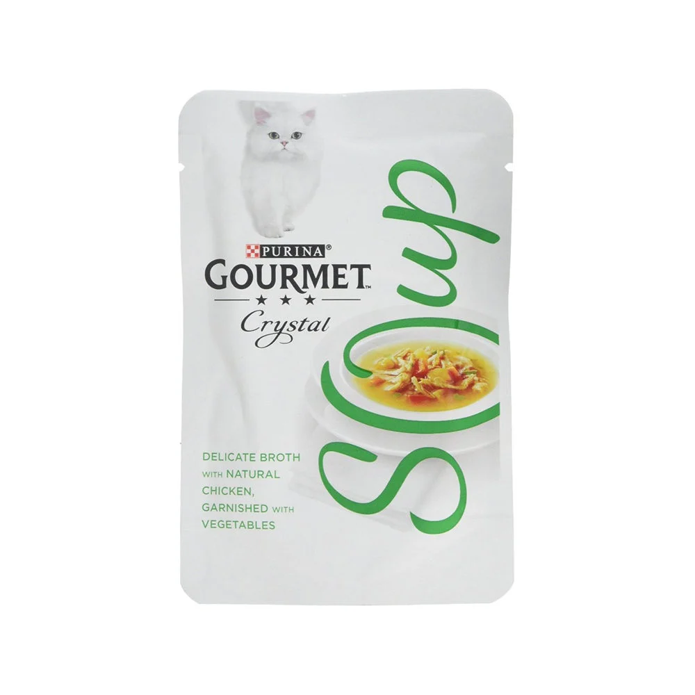 Purina Gourmet Crystal Soupe Poulet & Légume Chat