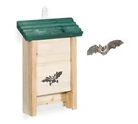 Relaxdays, nature, abri à chauve-souris, Niche en bois non traité de sapin, Maison, Boîte HxLxP : 25,5 x 18 x 6 cm, vert – Comparez les prix et achetez sur