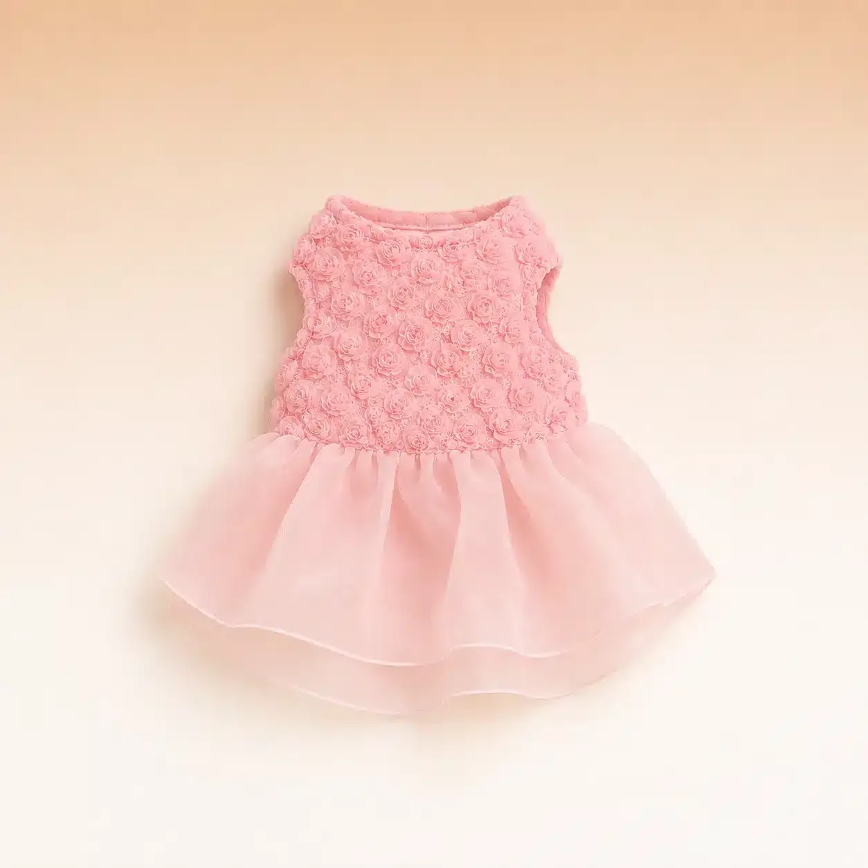 Robe princesse en dentelle rose pour petits chiens
