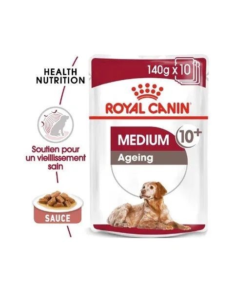 Royal Canin Medium Ageing 10+ en sauce - pâtée chien