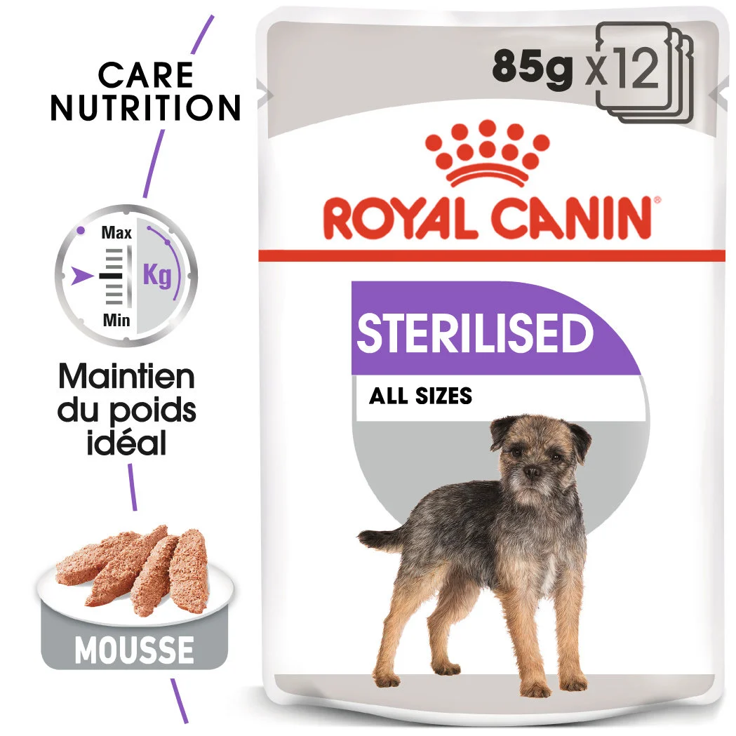 Royal Canin - Sachets Sterilised en Mousse pour Chien - 12X85g