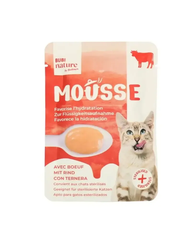 Sachet chat Bubi Nature mousse bœuf (50 g) – Bubimex