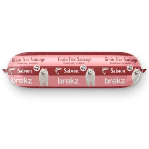 Saucisse au saumon et au poulet sans céréales Brekz pour chien (600 gr)
