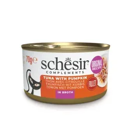 Schesir Nourriture Humide pour Chat avec Thon et Citrouille au Bouillon 12x70g – Boites, pâtées et sachets Chat – Croquettes & alimentation Schesir