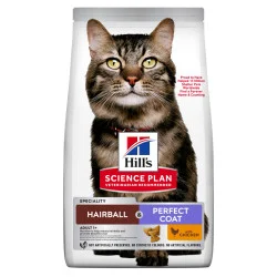 Science Plan Adult Hairball & Perfect Coat au poulet